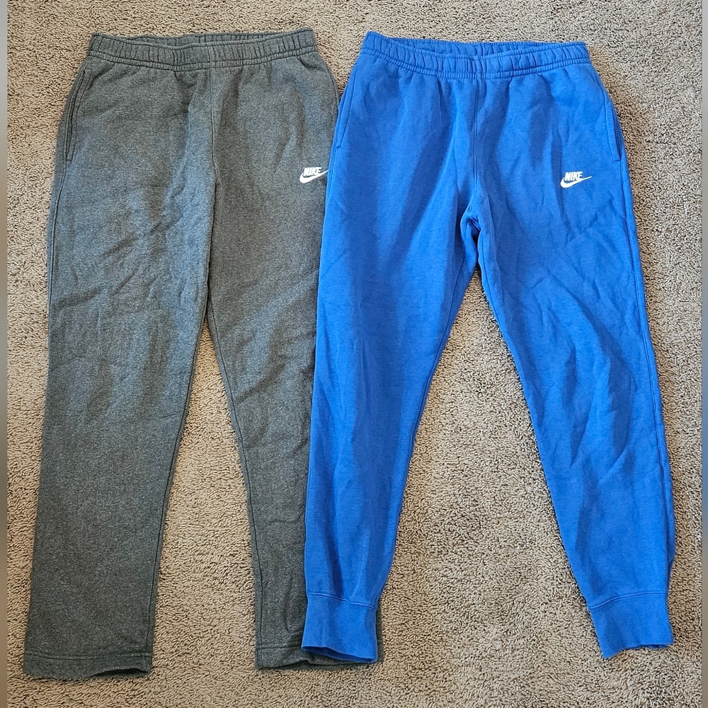 Bundle of 2, Nike Men's Size Medium Sweatpants, Blue And Grey